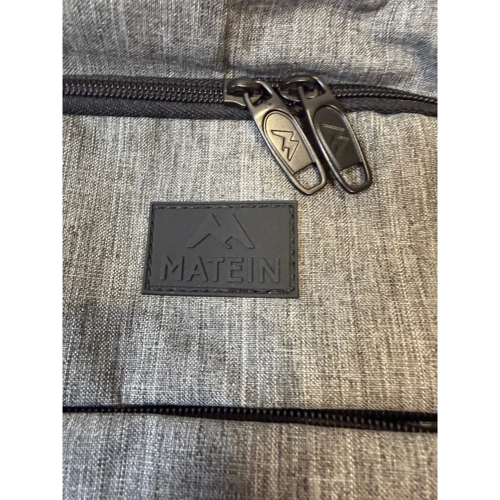 MATEIN Grey Anti Theft Slim Travel Laptop Backpack With USB Charging Port unisex